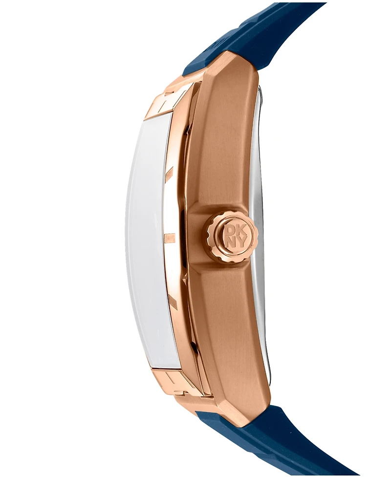 Dkny Men's Urban Automatic Dark Blue Silicone Strap Watch, 51mm