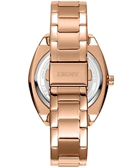 Dkny Women's Broadway Maxi Rose Gold-Tone Stainless Steel Bracelet Watch, 38mm