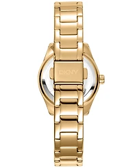 Dkny Women's Chambers Glitz Gold-Tone Stainless Steel Bracelet Watch, 30mm