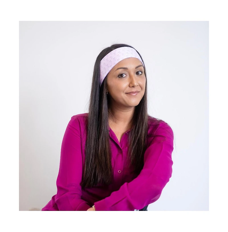 Ultra Soft Knotted Headband - Purple Bows