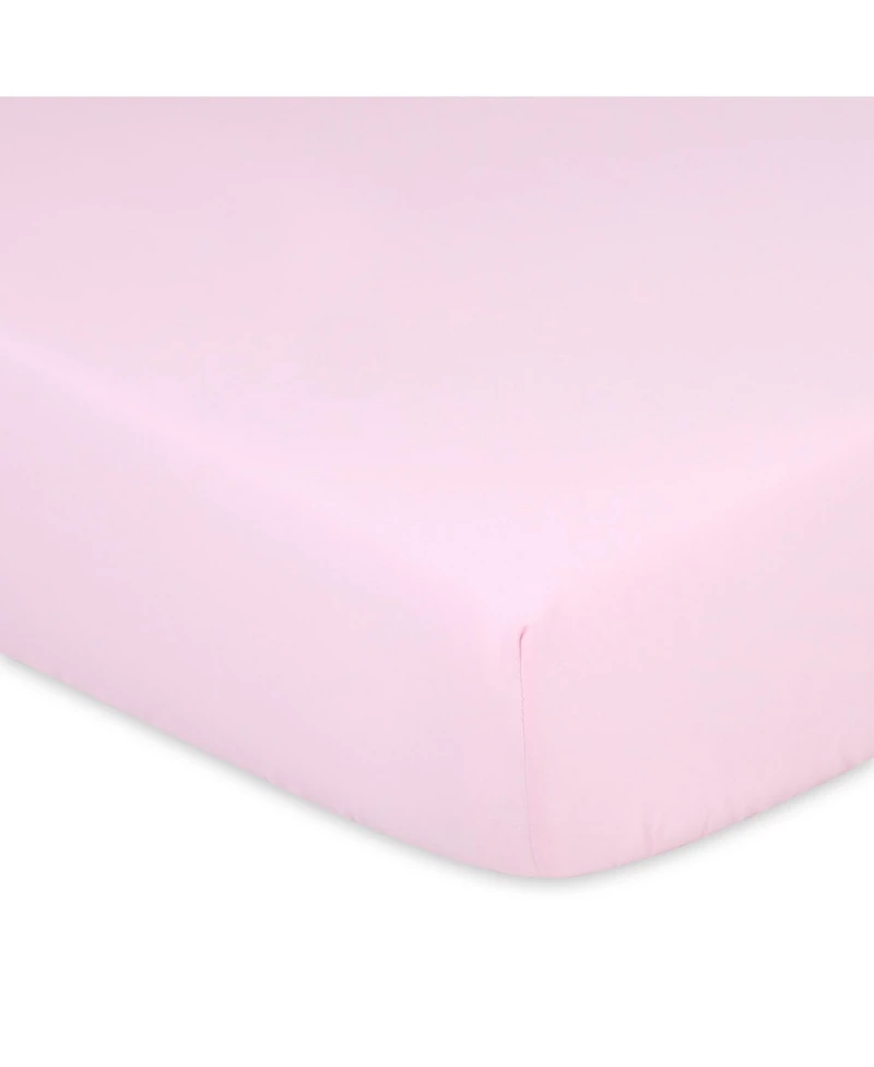 The Peanutshell Fitted Crib Sheet Set, Daisy, 4 Pack