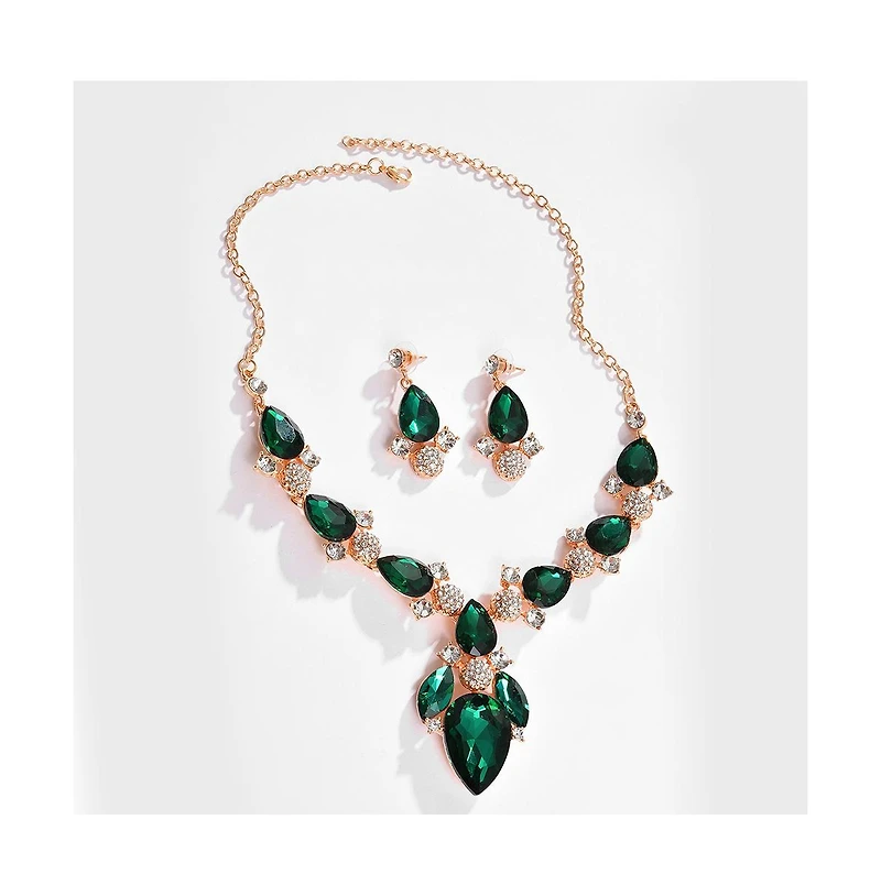 Sohi Women's Gold Plated Designer Stone Jewellery Set