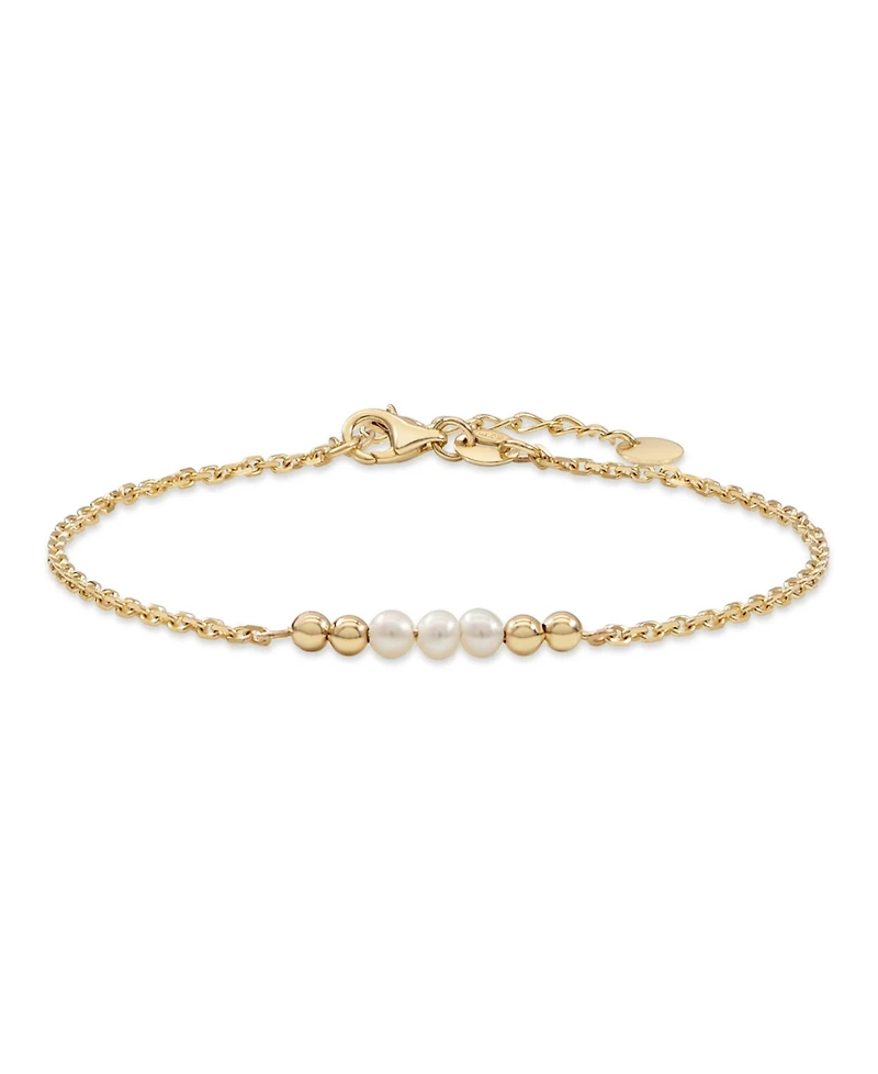 Devata Freshwater Pearl Chain Bracelet in 14K Gold, 6.5 in adj to 7.5 in