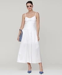 Avec Les Filles Women's Rosette-Trim Drop-Waist Midi Dress