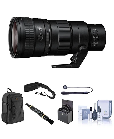 Nikon Nikkor Z 400mm f/4.5 Vr S Lens Bundle with Backpack, 95mm Filter Kit, Camera Strap, Lens Cleaner, Cleaning Kit, Lens Cap Tether
