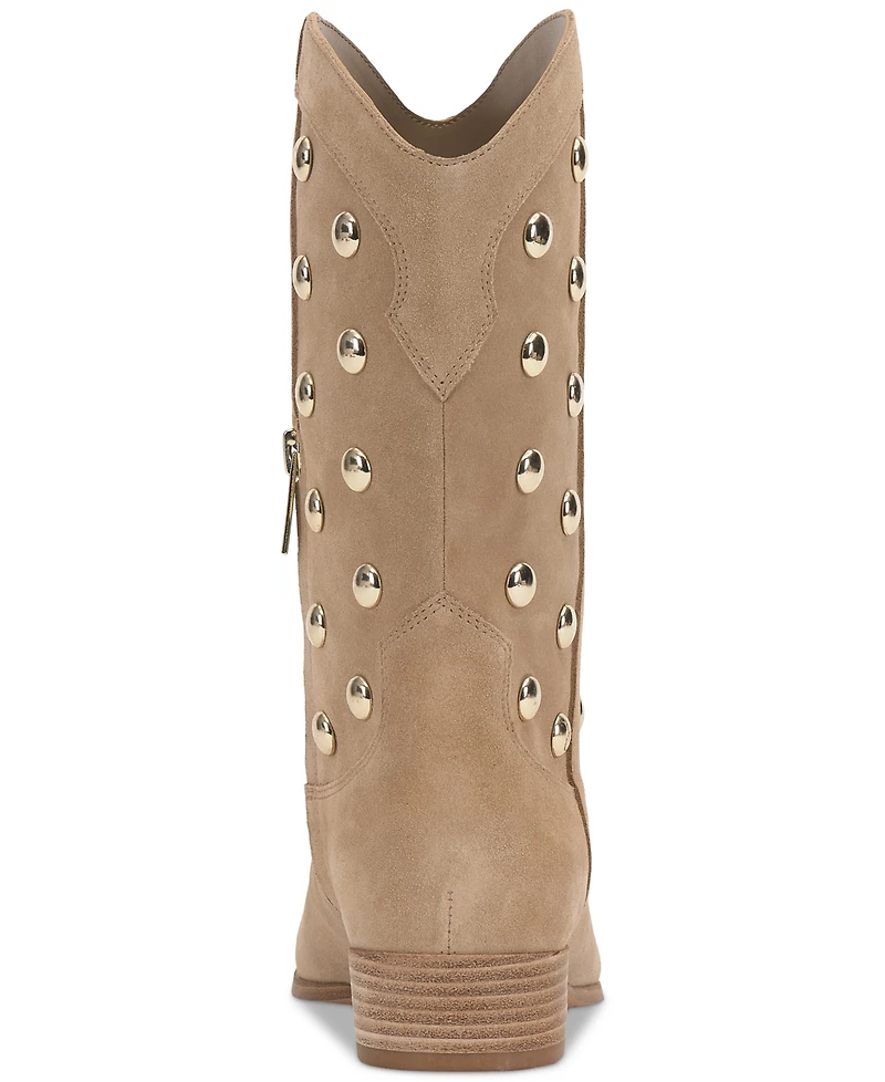 Vince Camuto Women's Prilie Studded Snip-Toe Western Boots