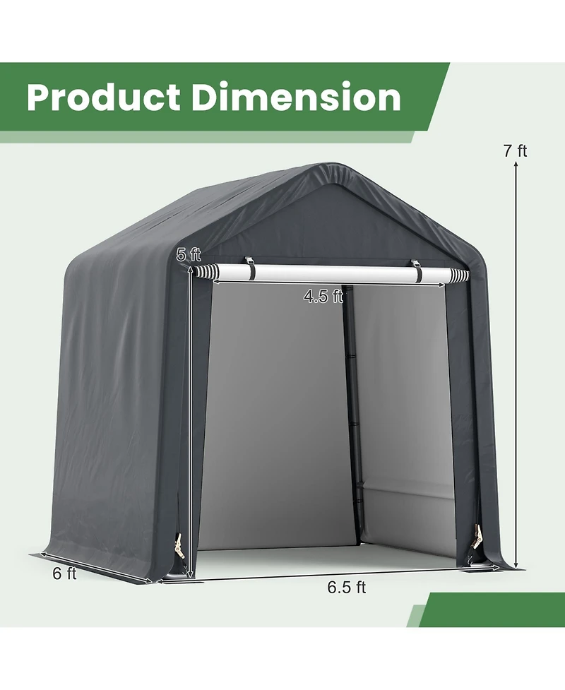 Portable Outdoor Shelter for Motorcycle Storage and Protection