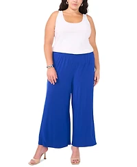 Vince Camuto Plus Solid Pull-On Wide-Leg Pants