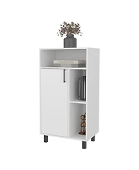 Blackwater Cabinet with Open Storage and 1 Door, White