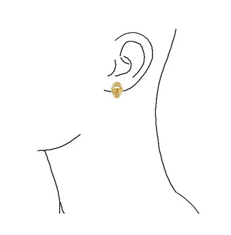 Bling Jewelry Set of 2 Interlocking Rope Clip-On Earrings in Gold and Silver Plated Brass