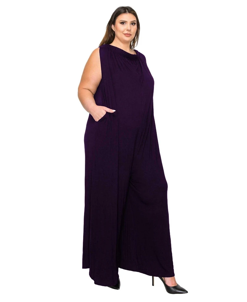 L I V D Plus Olson Wide Leg Pocket Jumpsuit