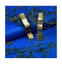 Sohi Women's Textured Hoop Earrings