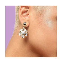 Sohi Women's Gold Plated Party Designer Stone Drop Earrings