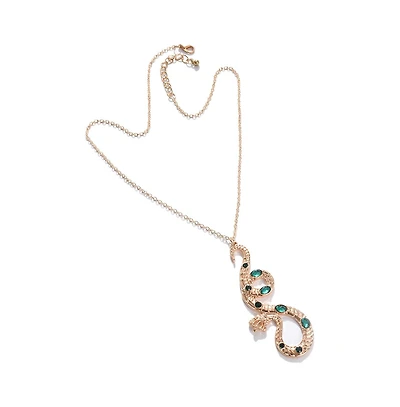Sohi Women's Snakehead Pendant Necklace