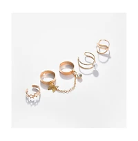 Sohi Women's Minimal Multi-Layer Ring
