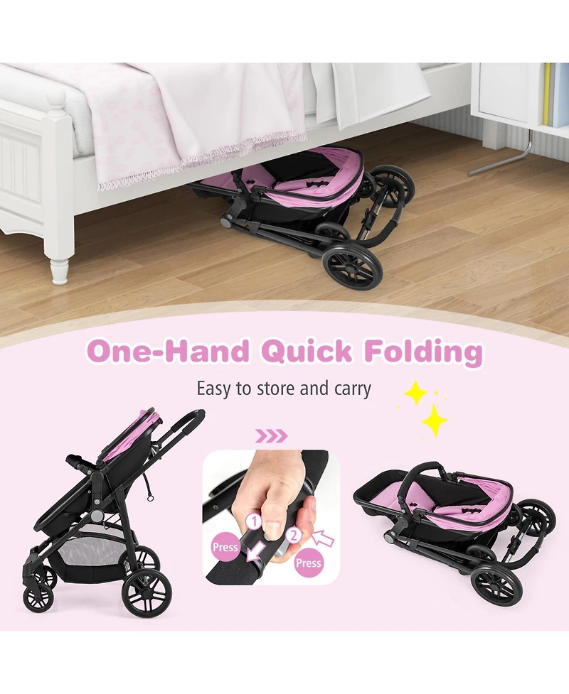 Costway Baby 2 In1 Foldable Stroller Travel Newborn
