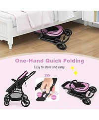 Costway Baby 2 In1 Foldable Stroller Travel Newborn
