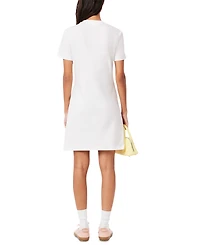 Lacoste Usa Women's Cotton Pleated T-Shirt Dress