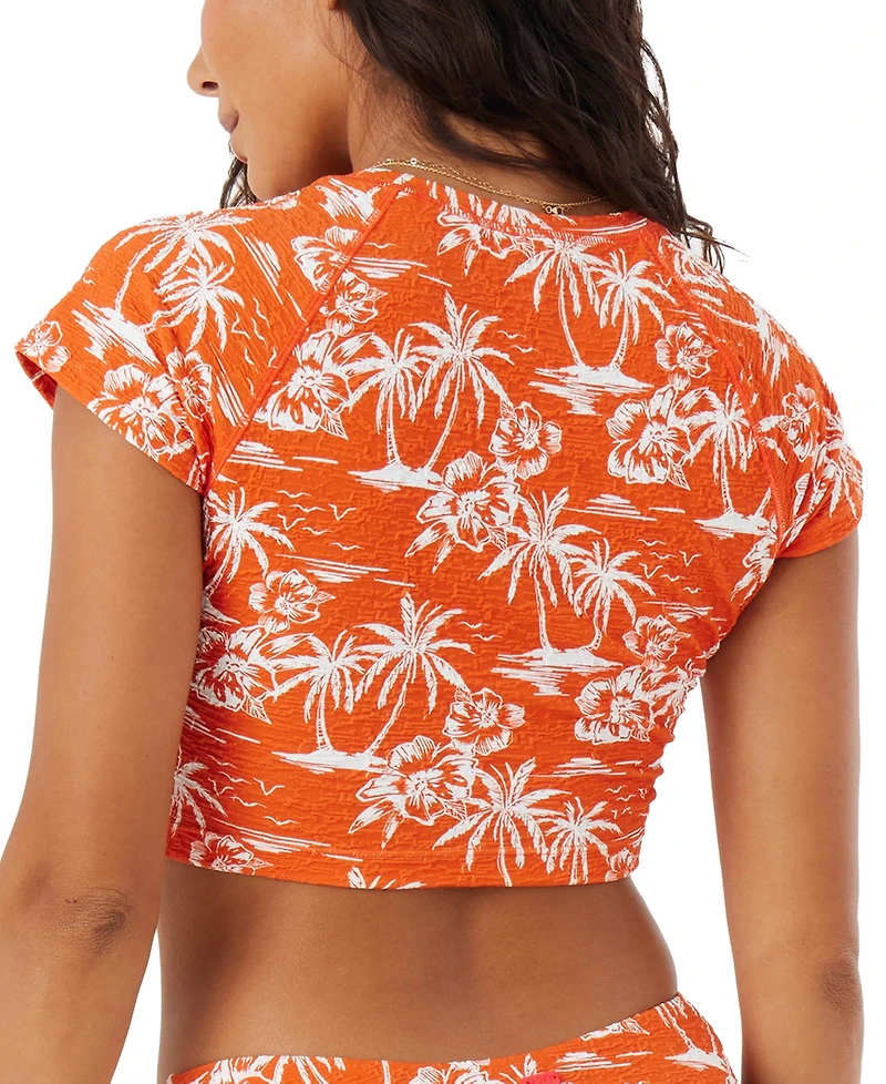 Roxy Juniors' Vacay Vibes Crop Rashguard