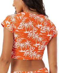 Roxy Juniors' Vacay Vibes Crop Rashguard