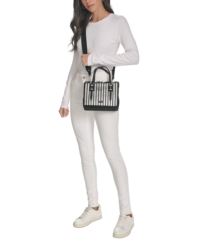 Calvin Klein Modern Essentials Pieced Metallic Mini Tote