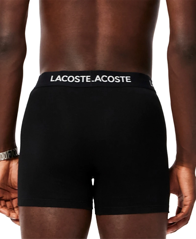 Lacoste Men's 5-Pack Regular-Fit Stretch Logo Band Boxer Briefs