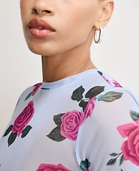 Good American Women's Snake-Print Mesh T-Shirt Cover-Up