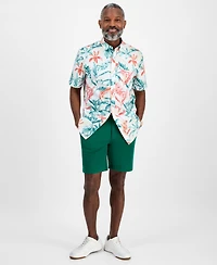 Club Room Men's Numa Regular-Fit Floral Button-Down Poplin Shirt, Exclusively at Macy's