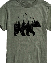 Airwaves Men's Forest Bear Silhouette Short Sleeve T-Shirt