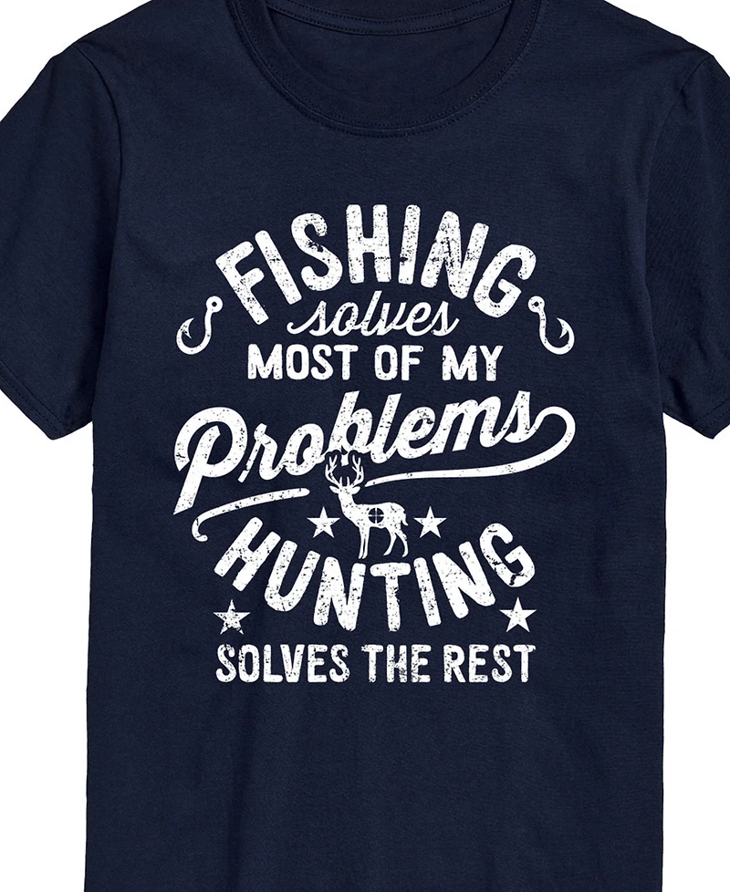 Airwaves Men's Fishing Solves Problems Short Sleeve T-Shirt