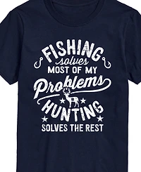 Airwaves Men's Fishing Solves Problems Short Sleeve T-Shirt