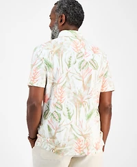 Club Room Men's Hero Short Sleeve Leaf Print Polo Shirt, Exclusively at Macy's