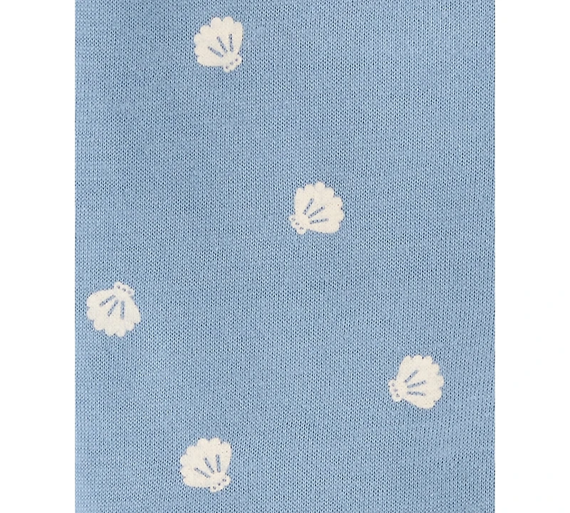 Carter's Baby Girls Cotton Shell-Print Sleeveless Romper