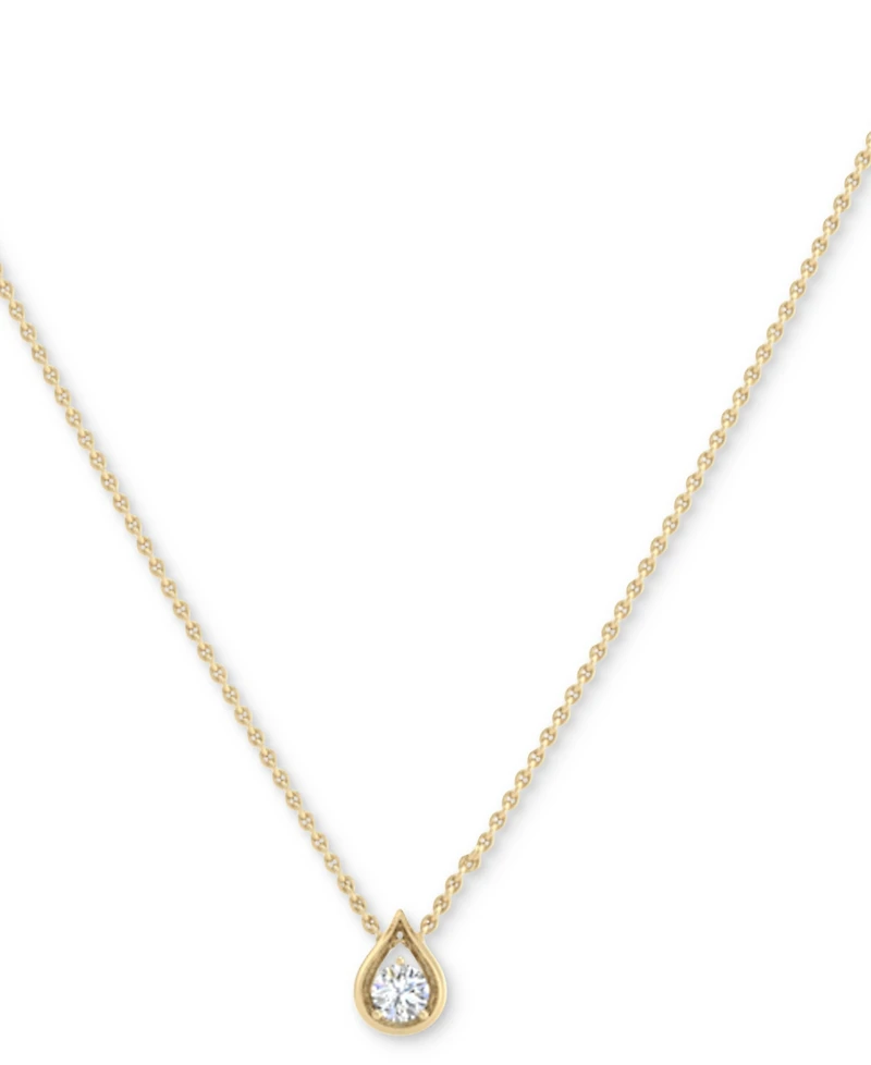 Diamond Tear-Shape 18" Pendant Necklace (1/3 ct. t.w.) in 14k White or Yellow Gold
