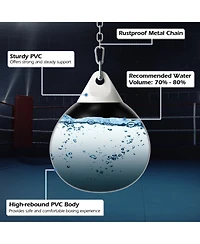 110 Pound Heavy Punching Water Aqua Bag with Adjustable Metal Chain