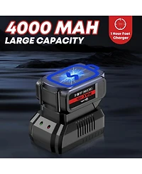 Silvel Cordless Impact Wrench, Max 500N.m Brushless Impact Gun 1/2 inch, 4.0Ah Battery, 6 Sockets