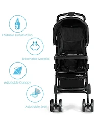 Costway Toddler Foldable Lightweight Stroller Travel Pushchair 5-Point Safety System