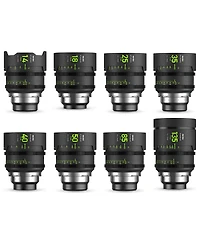NiSi Athena Prime Cine Master 8-Lens Kit with 14mm T2.4, 25mm, 35mm, 40mm, 50mm, 85mm T1.9, 18mm, 135mm T2.2 Lens, Includes Filter Holder, Pl Mount