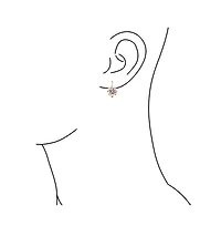 Bling Jewelry Set of 3 Multi Color Crystal Flower Gold Plated Drop Earrings Lever Back