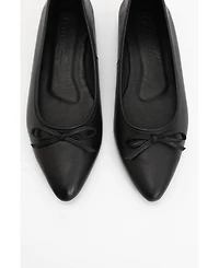 Ruby Leather Pointed Toe Flats