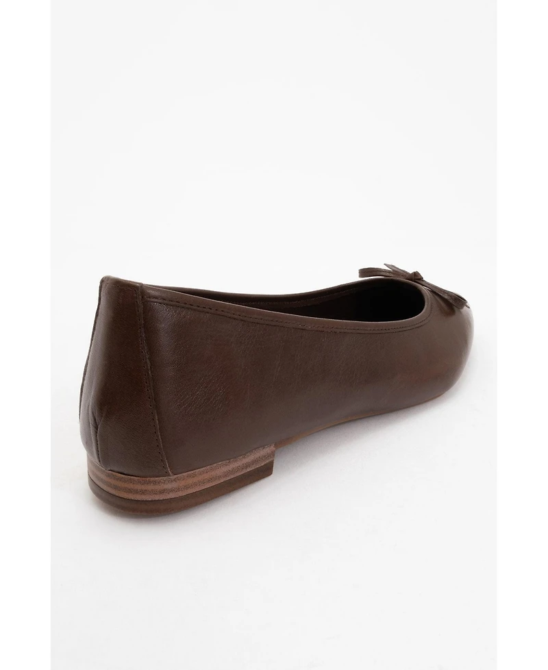 Ruby Leather Pointed Toe Flats