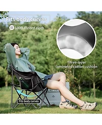 Naturehike Foldable Camping chair Can bear 110 kg Fishing Portable folding With armrest and two pockets