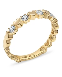 Devata Sweet Heart Ring in 14K Gold, Size 8, approx. 2.0 grams.