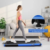 2.25HP 2 1 Folding Treadmill with App Speaker Remote Control