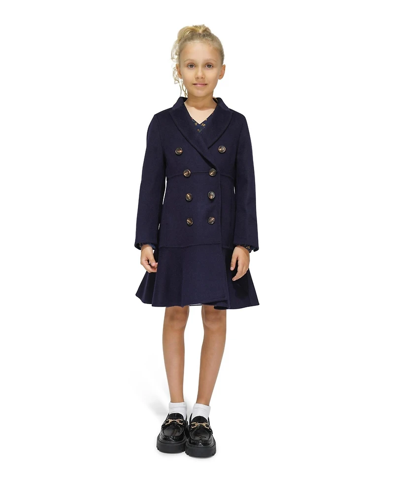 Belle & Bloom Little Girls Good Manners Wool Blend Fitted Coat