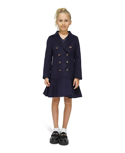 Belle & Bloom Little Girls Good Manners Wool Blend Fitted Coat