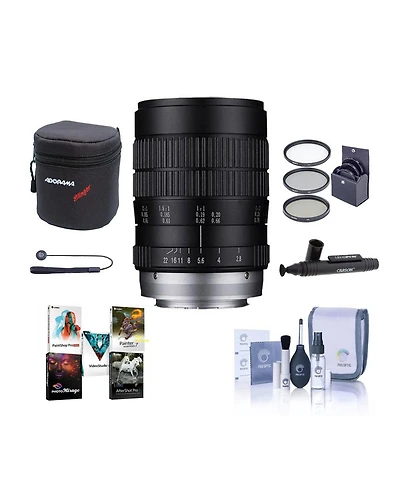 Venus Laowa 60mm f/2.8 2x Ultra-Macro Lens for Nikon F, Bundle with ProOptic 62mm Filter Kit, Cleaning Kit, Lens Cap Tether, Lens Case, Lens Cleaner,