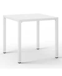 5-Piece Outdoor Metal Frame Dining Table Patio Set with Stackable Patio Dining Chairs