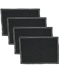 Saro Lifestyle Double Line Embroidered Placemats, 14" x 20"