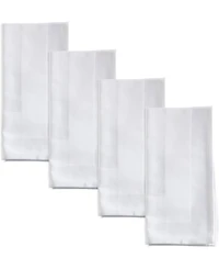 Saro Lifestyle Satin Trimmed Damask Cotton Napkins, 20" x 20"
